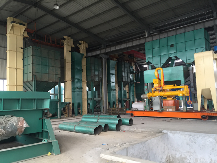 年产1万吨铸件树脂砂生产线施工现场
